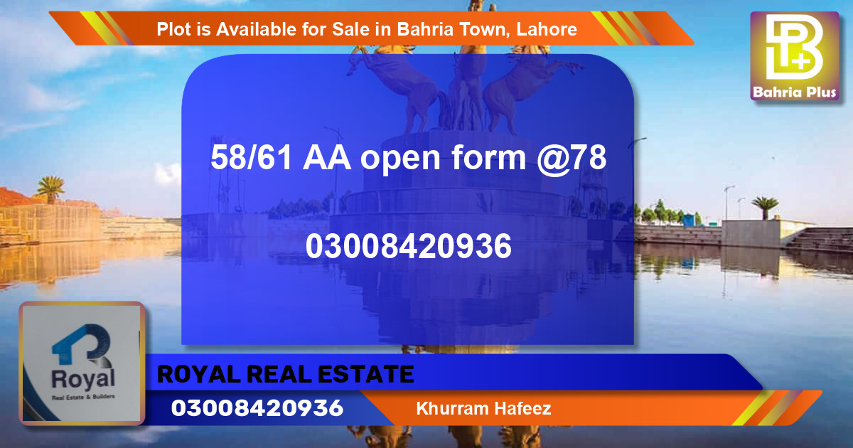 Residential Plot for Sale in Bahria Town, Lahore - (BP-87786)