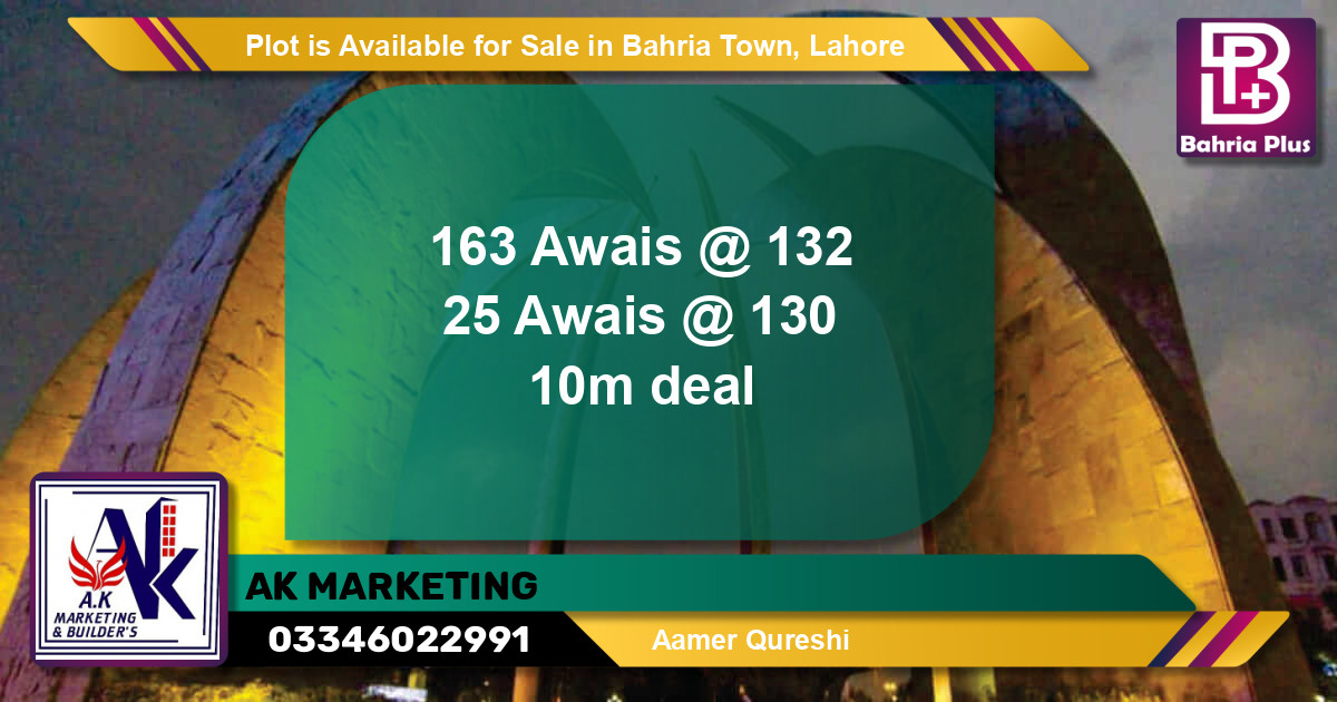 Residential Plot for Sale in Bahria Town, Lahore - (BP-87791)