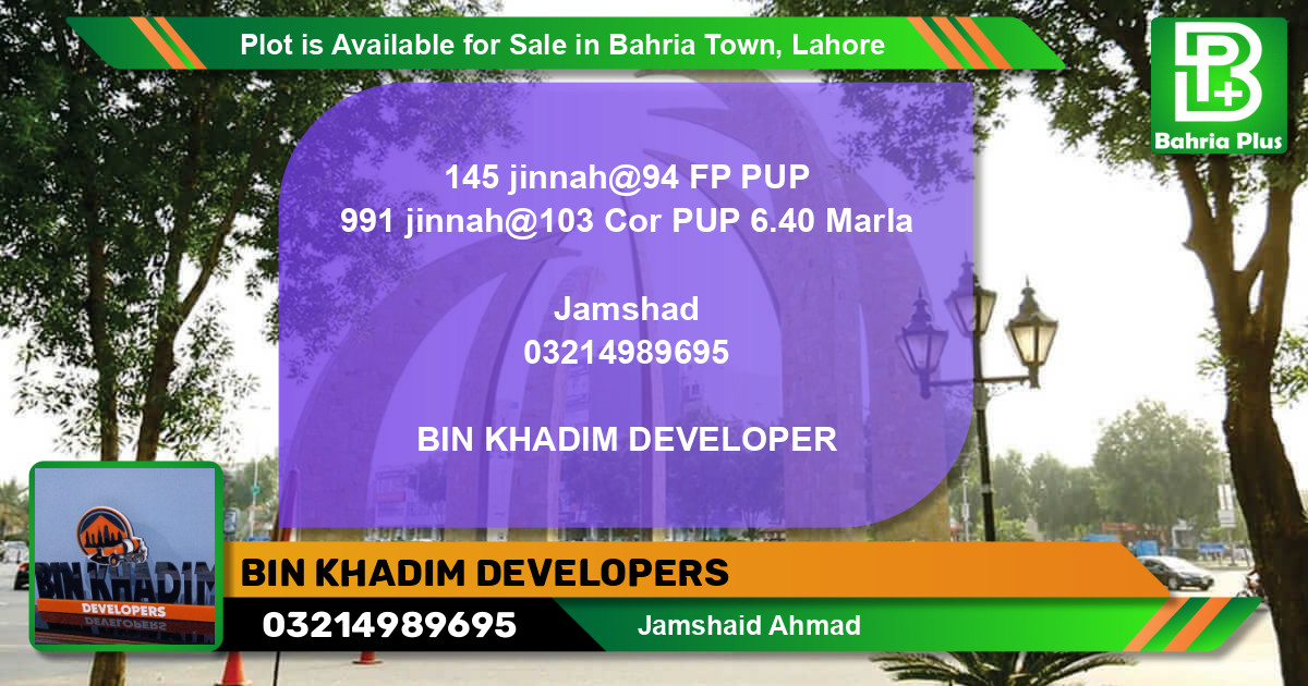 Residential Plot for Sale in Bahria Town, Lahore - (BP-87805)
