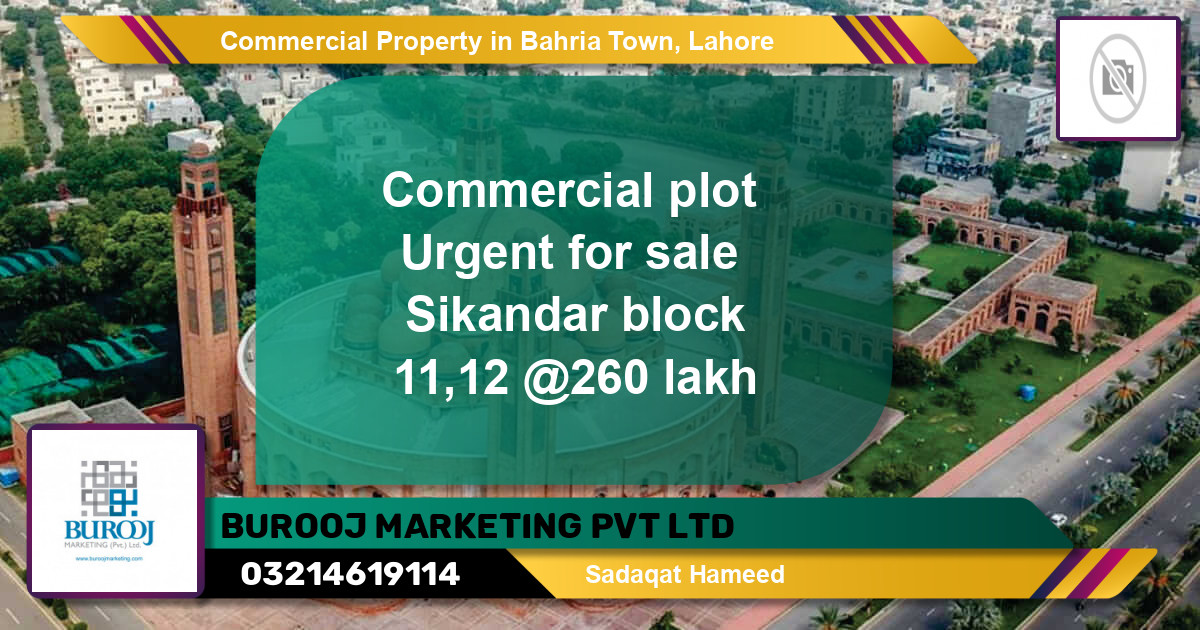 Commercial Property for Sale in Bahria Town, Lahore - (BP-87813)