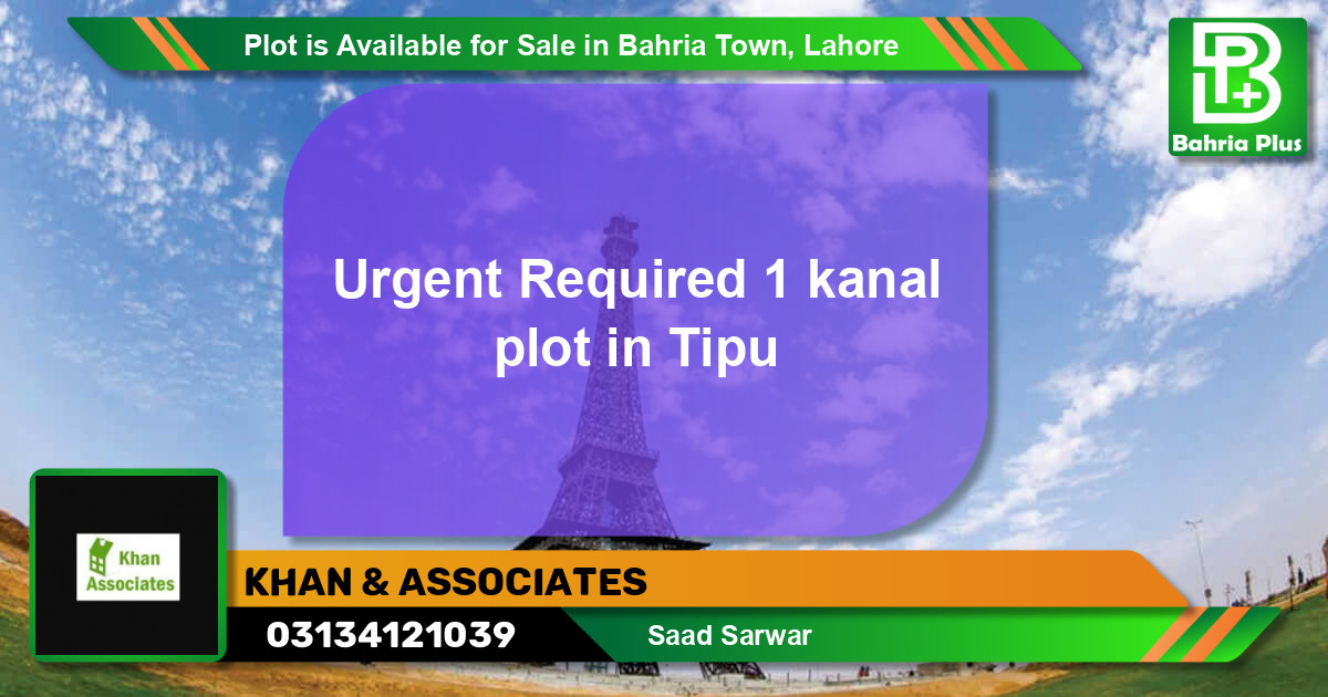 Residential Plot for Sale in Bahria Town, Lahore - (BP-87860)