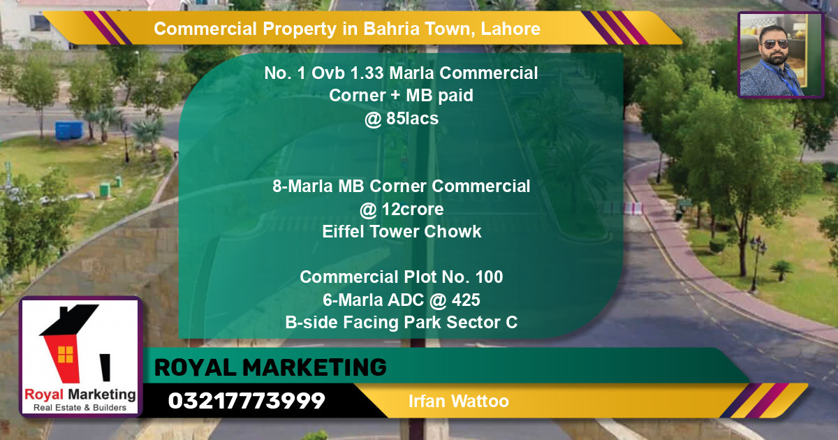 Commercial Property for Sale in Bahria Town, Lahore - (BP-87906)