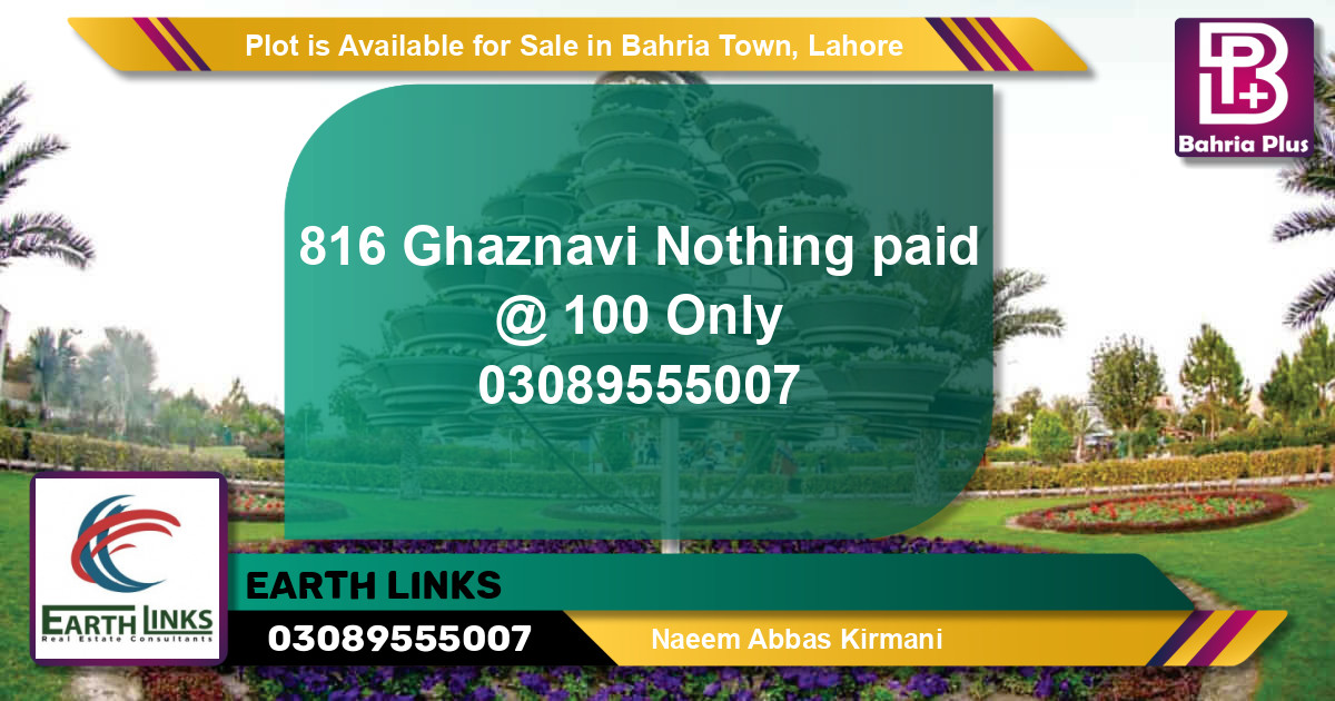 Residential Plot for Sale in Bahria Town, Lahore - (BP-88044)