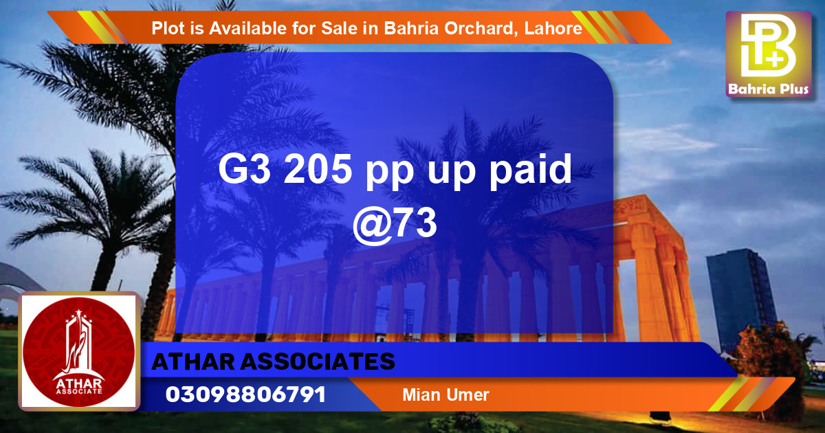 Residential Plot for Sale in Bahria Orchard, Lahore - (BP-88053)