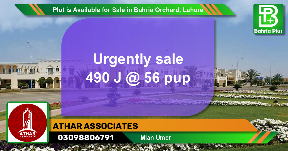 Residential Plot for Sale in Bahria Orchard, Lahore - (BP-88067)