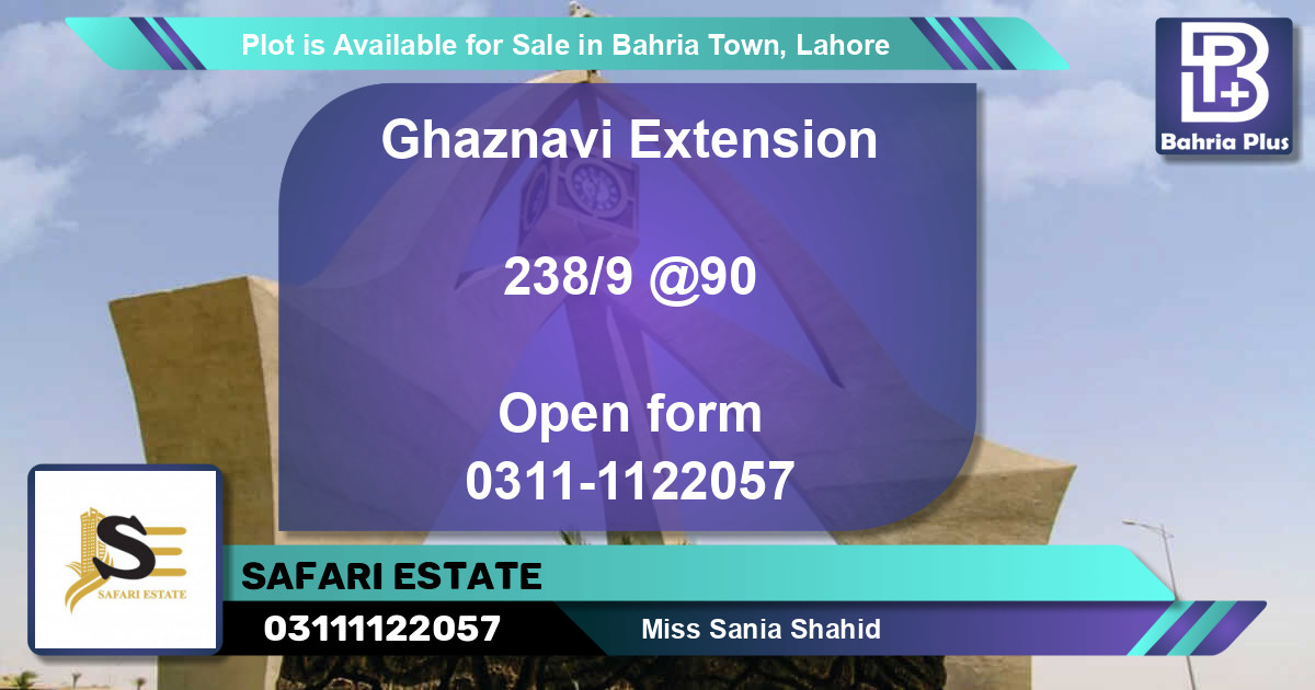 Residential Plot for Sale in Bahria Town, Lahore - (BP-88118)