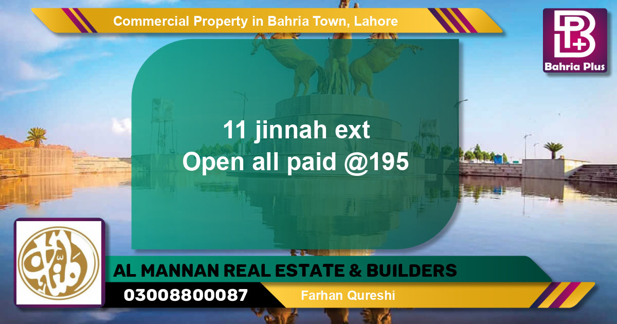 Commercial Property for Sale in Bahria Town, Lahore - (BP-88120)