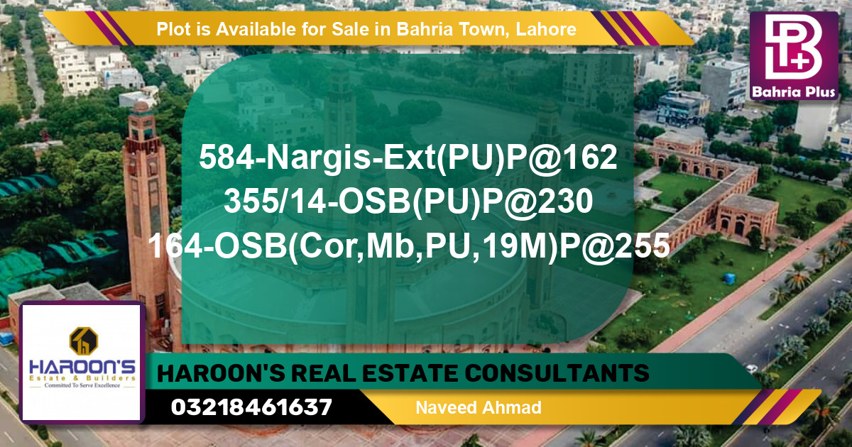 Residential Plot for Sale in Bahria Town, Lahore - (BP-88199)