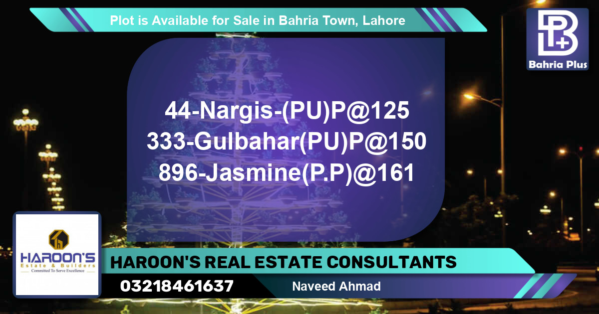 Residential Plot for Sale in Bahria Town, Lahore - (BP-88202)