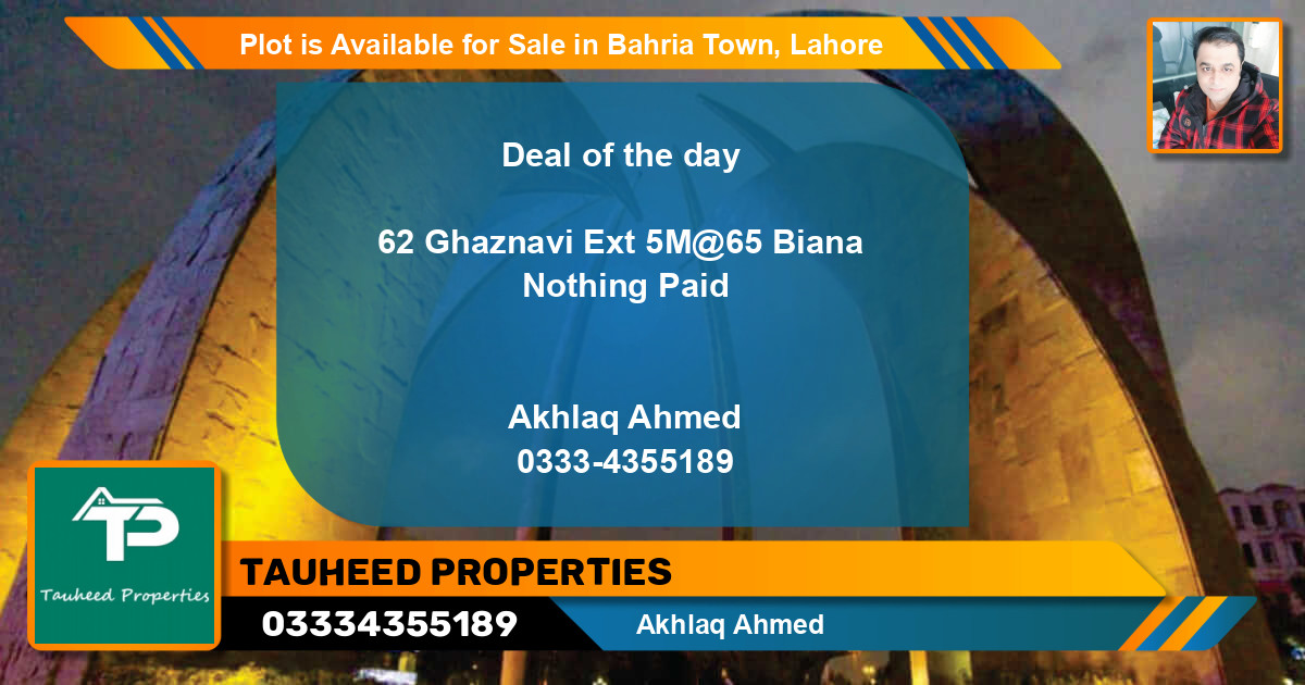 Residential Plot for Sale in Bahria Town, Lahore - (BP-88215)