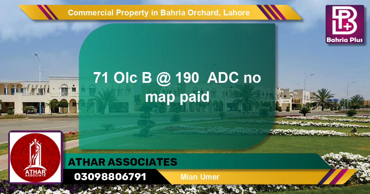 Commercial Property for Sale in Bahria Orchard, Lahore - (BP-88220)