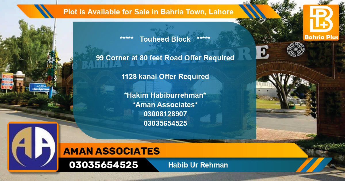 Residential Plot for Sale in Bahria Town, Lahore - (BP-88261)