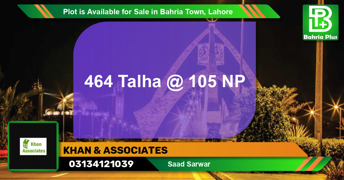 Residential Plot for Sale in Bahria Town, Lahore - (BP-88268)