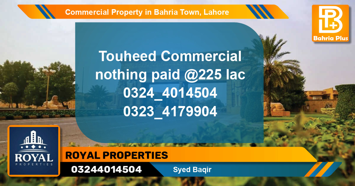 Commercial Property for Sale in Bahria Town, Lahore - (BP-88275)