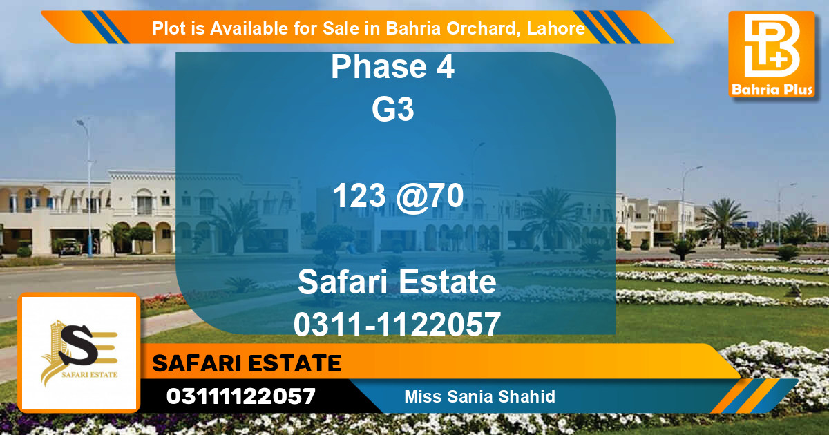Residential Plot for Sale in Bahria Orchard, Lahore - (BP-88317)