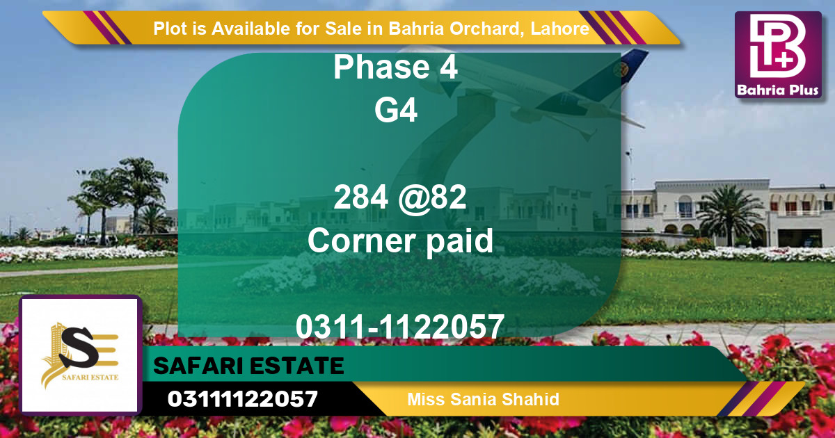 Residential Plot for Sale in Bahria Orchard, Lahore - (BP-88318)