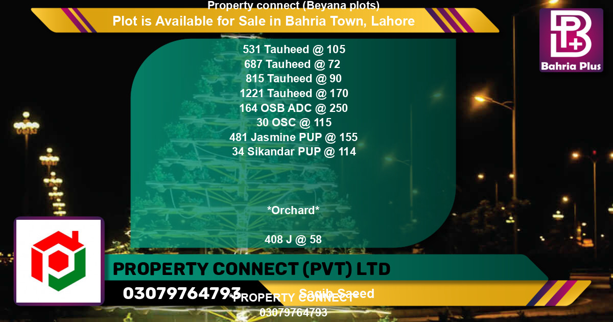Residential Plot for Sale in Bahria Town, Lahore - (BP-88353)