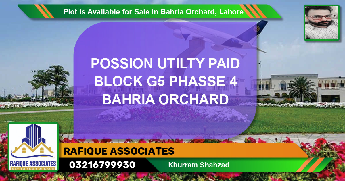 Residential Plot for Sale in Phase 4 - G5 Block -  Bahria Orchard, Lahore - (BP-88382)