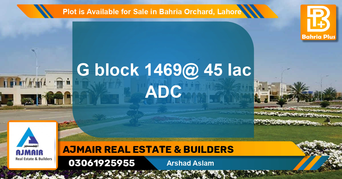 Residential Plot for Sale in Bahria Orchard, Lahore - (BP-88391)