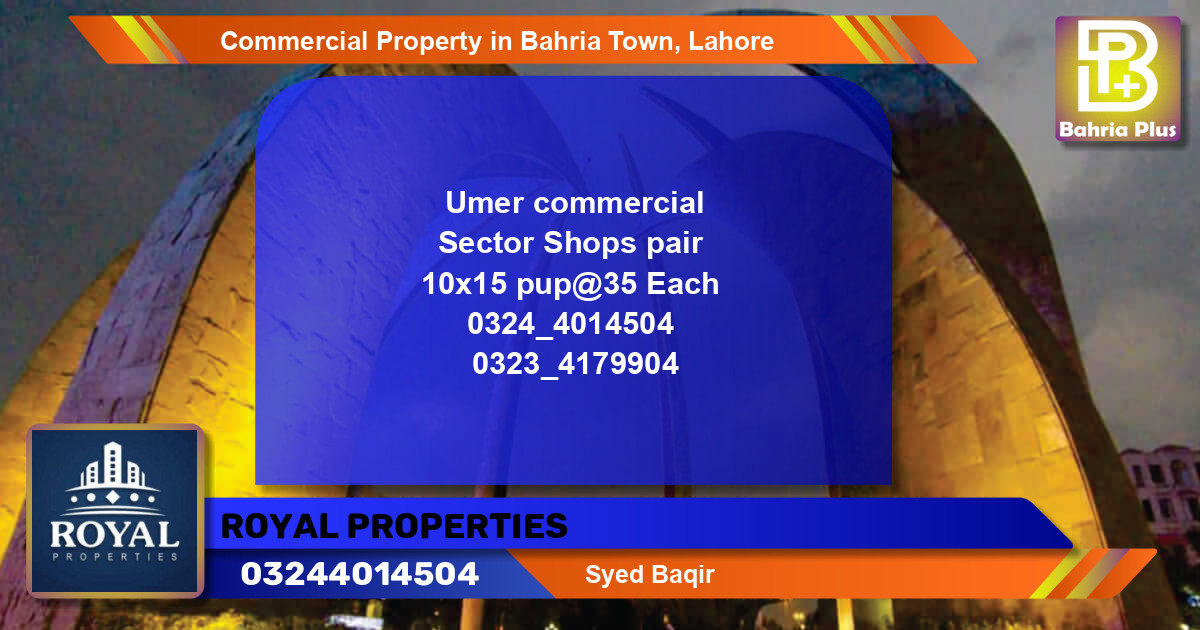 Commercial Property for Sale in Bahria Town, Lahore - (BP-88436)