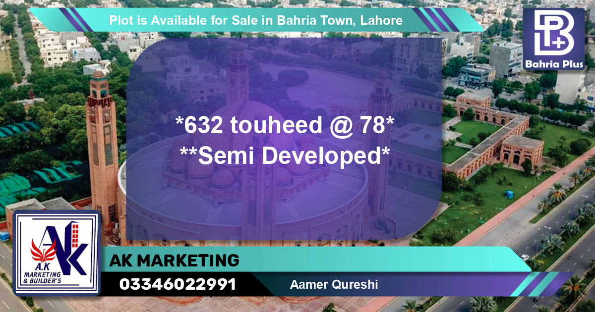Residential Plot for Sale in Bahria Town, Lahore - (BP-88466)