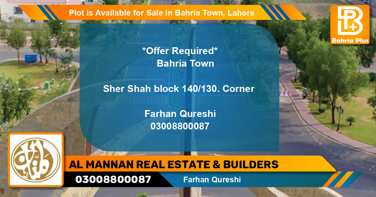 Residential Plot for Sale in Bahria Town, Lahore - (BP-88495)