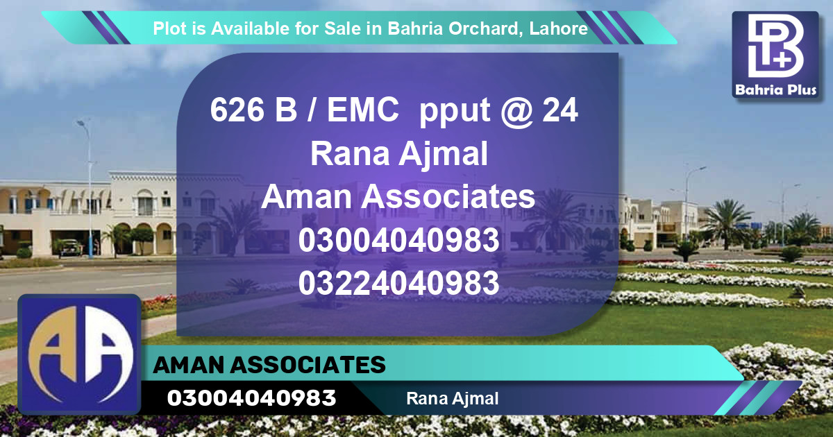 Residential Plot for Sale in Bahria Orchard, Lahore - (BP-88513)