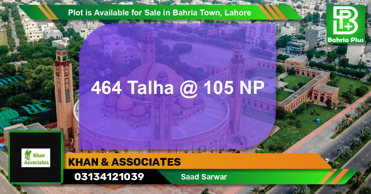 Residential Plot for Sale in Bahria Town, Lahore - (BP-88607)