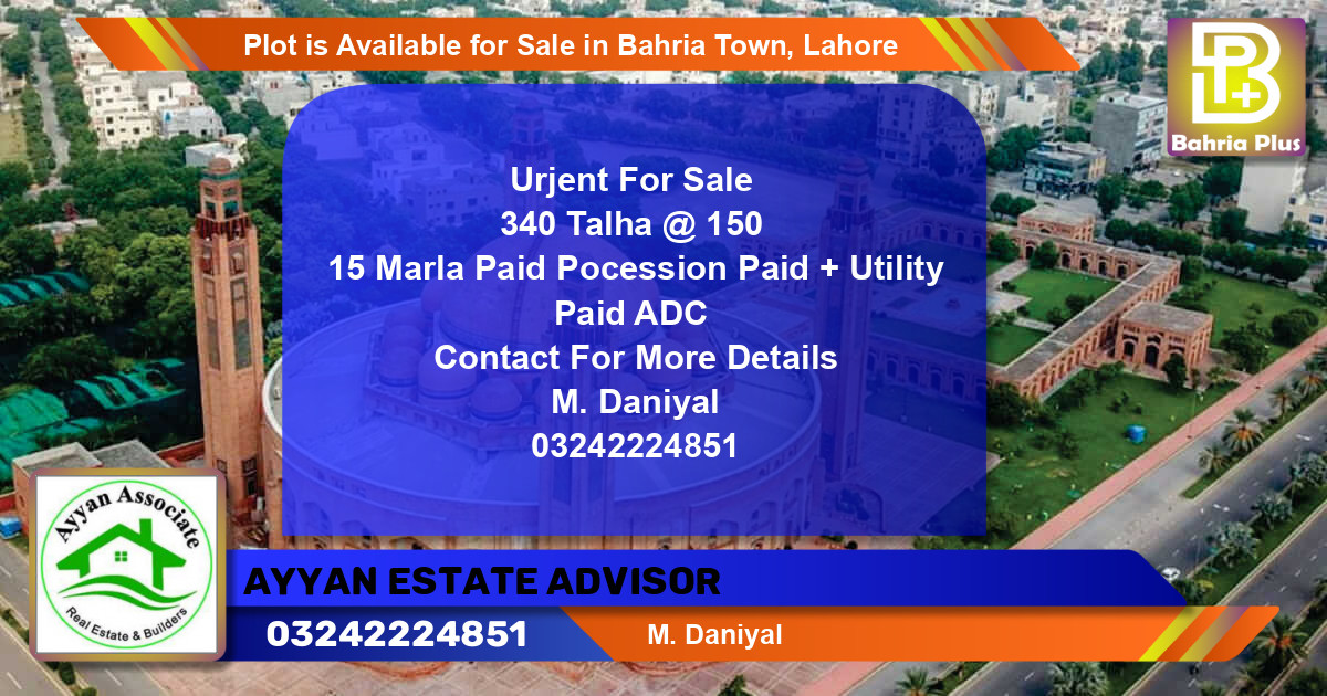 Residential Plot for Sale in Bahria Town, Lahore - (BP-88611)