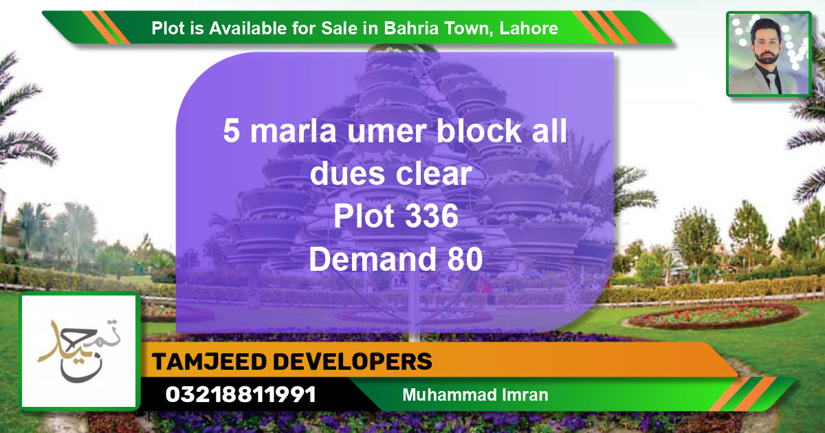Residential Plot for Sale in Bahria Town, Lahore - (BP-88685)