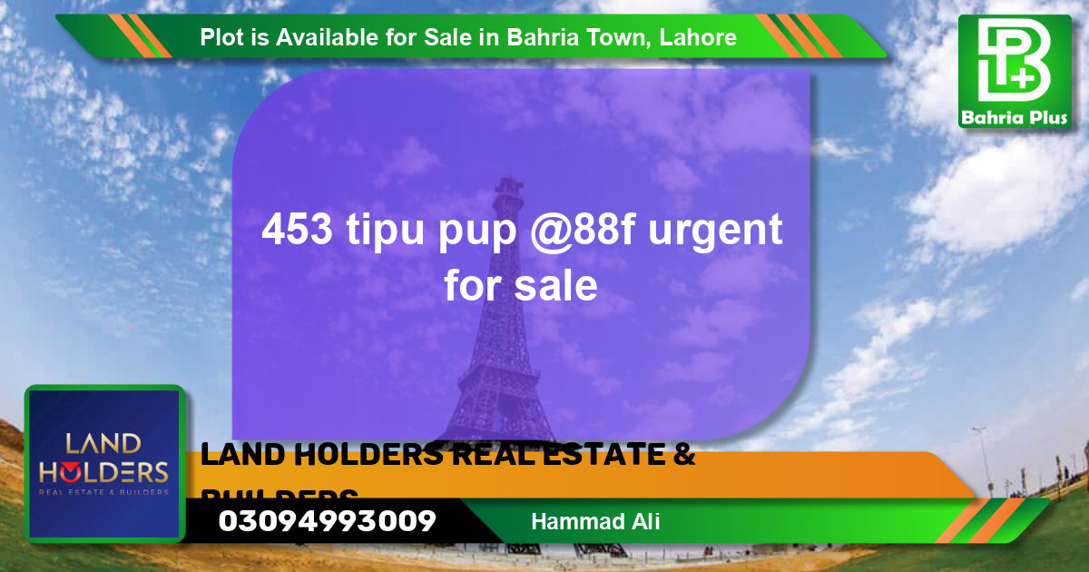 Residential Plot for Sale in Bahria Town, Lahore - (BP-88738)