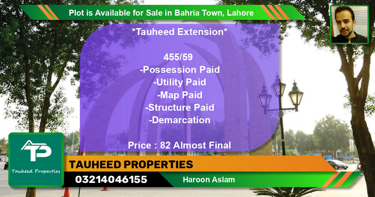 Residential Plot for Sale in Bahria Town, Lahore - (BP-88757)