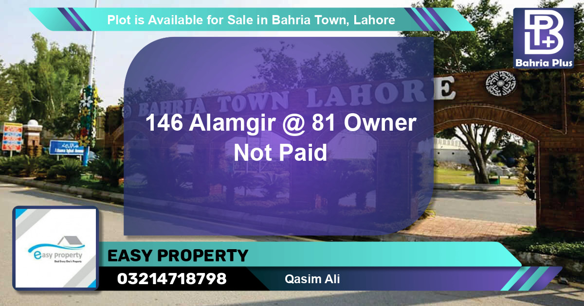 Residential Plot for Sale in Bahria Town, Lahore - (BP-88773)
