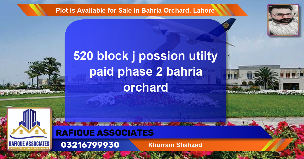 Residential Plot for Sale in Phase 2 - J Block -  Bahria Orchard, Lahore - (BP-88799)