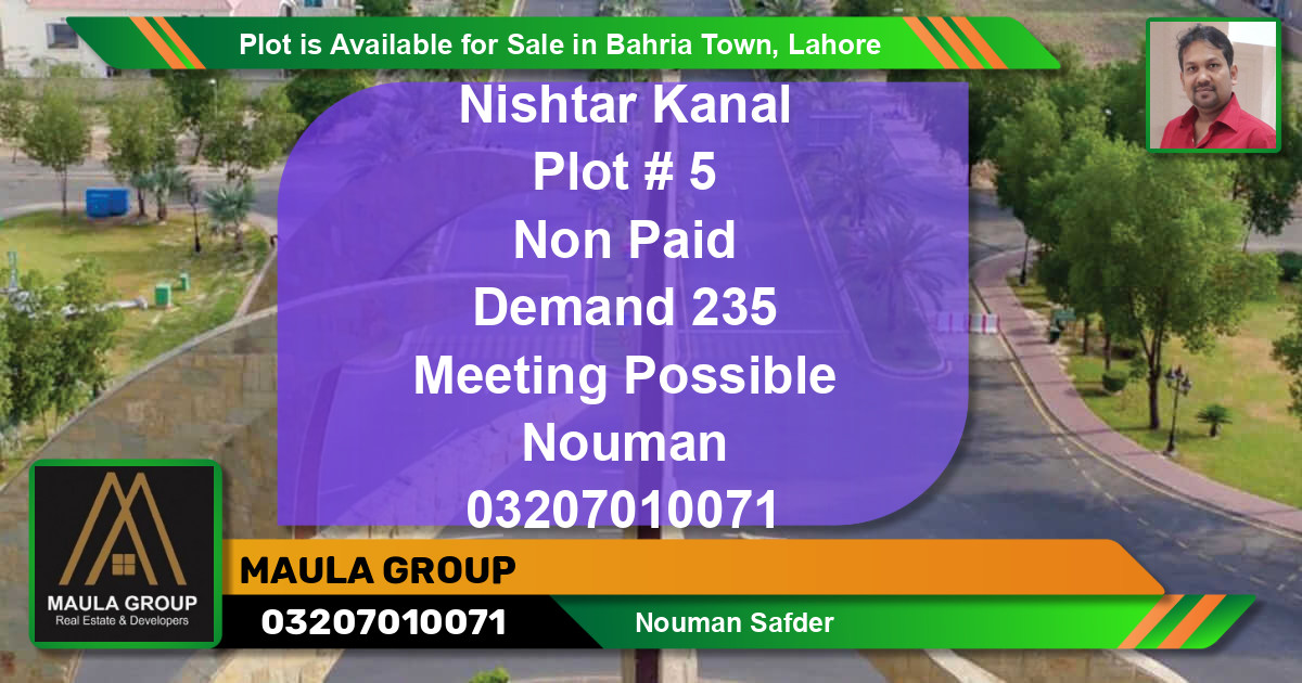 Residential Plot for Sale in Bahria Town, Lahore - (BP-88832)