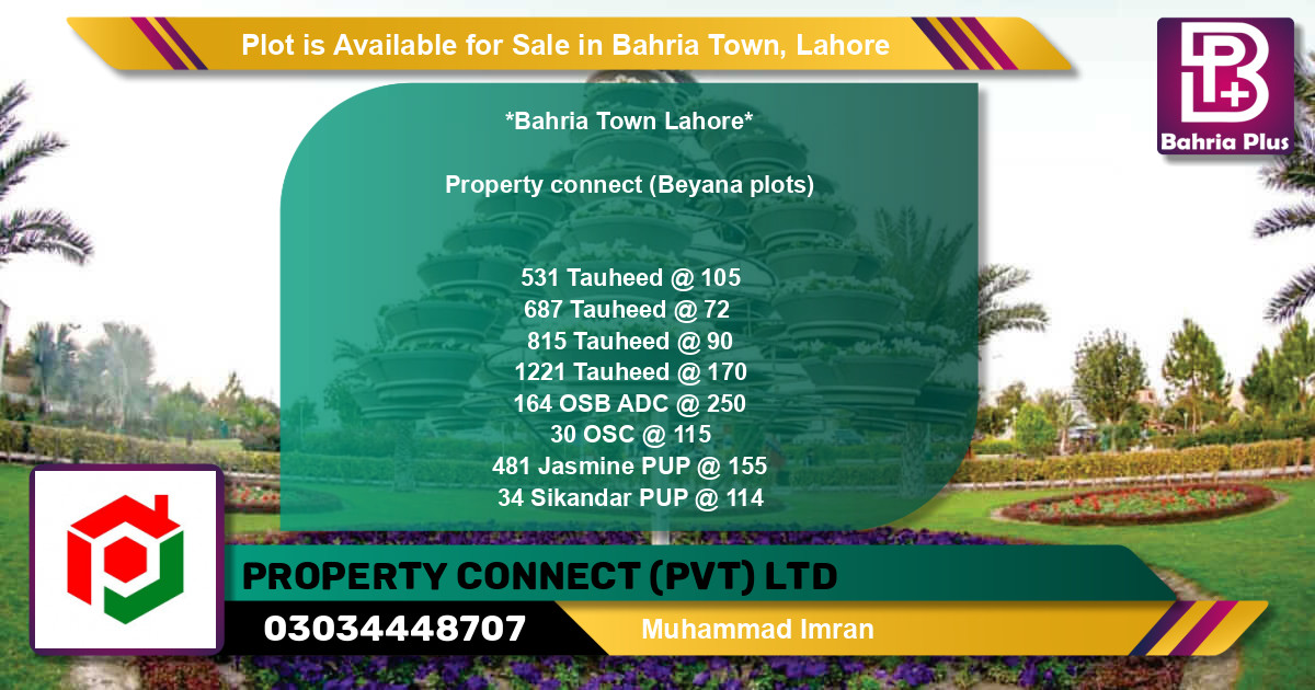 Residential Plot for Sale in Bahria Town, Lahore - (BP-88862)