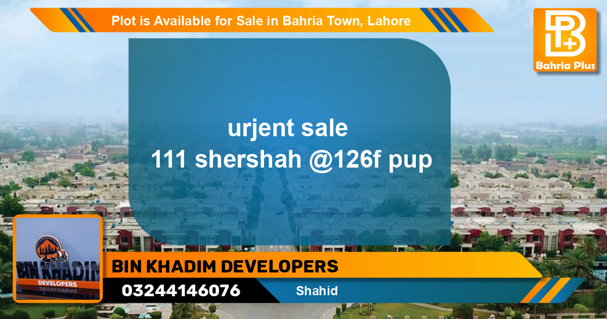 Residential Plot for Sale in Bahria Town, Lahore - (BP-88884)