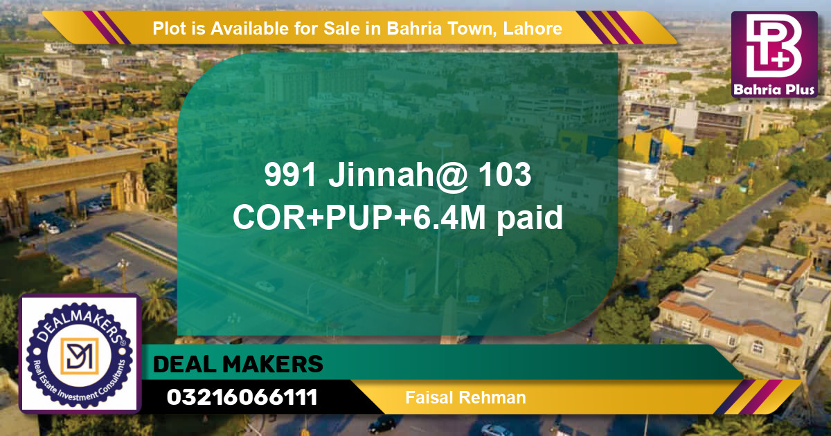 Residential Plot for Sale in Bahria Town, Lahore - (BP-88887)