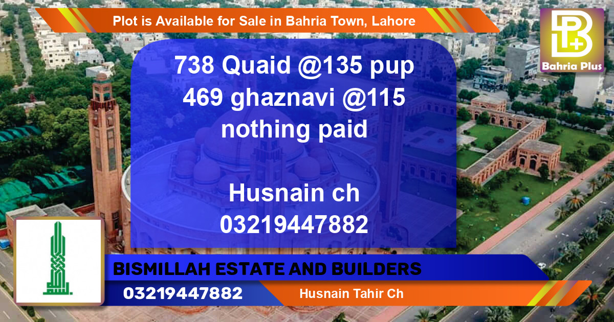 Residential Plot for Sale in Bahria Town, Lahore - (BP-88889)