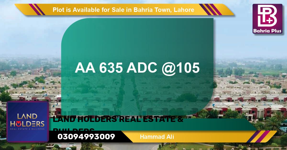 Residential Plot for Sale in Bahria Town, Lahore - (BP-88897)