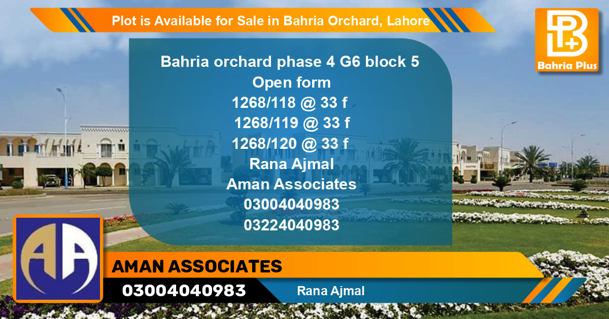 Residential Plot for Sale in Bahria Orchard, Lahore - (BP-88958)