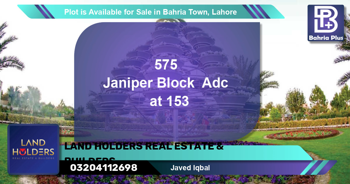 Residential Plot for Sale in Bahria Town, Lahore - (BP-88968)