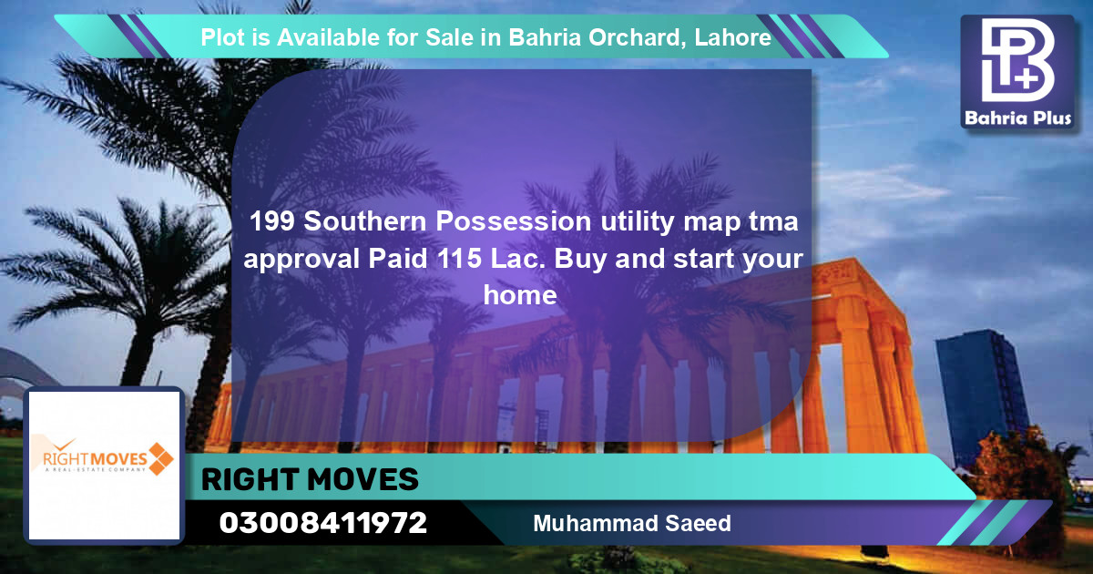 Residential Plot for Sale in Bahria Orchard, Lahore - (BP-89017)