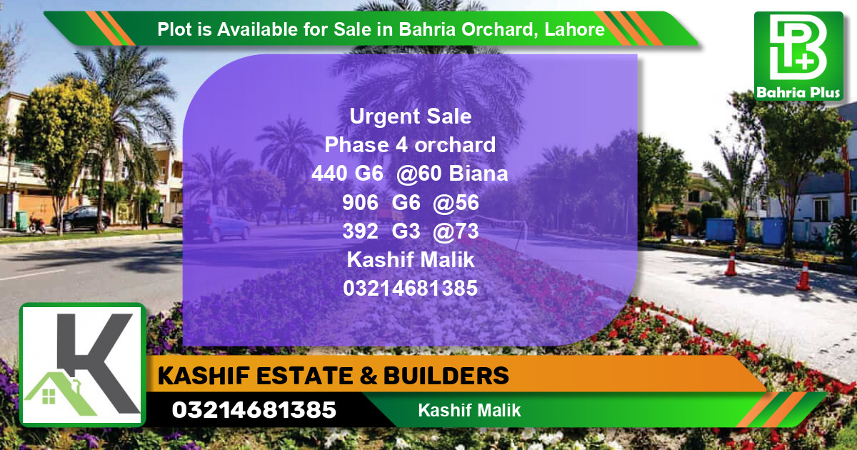 Residential Plot for Sale in Bahria Orchard, Lahore - (BP-89057)