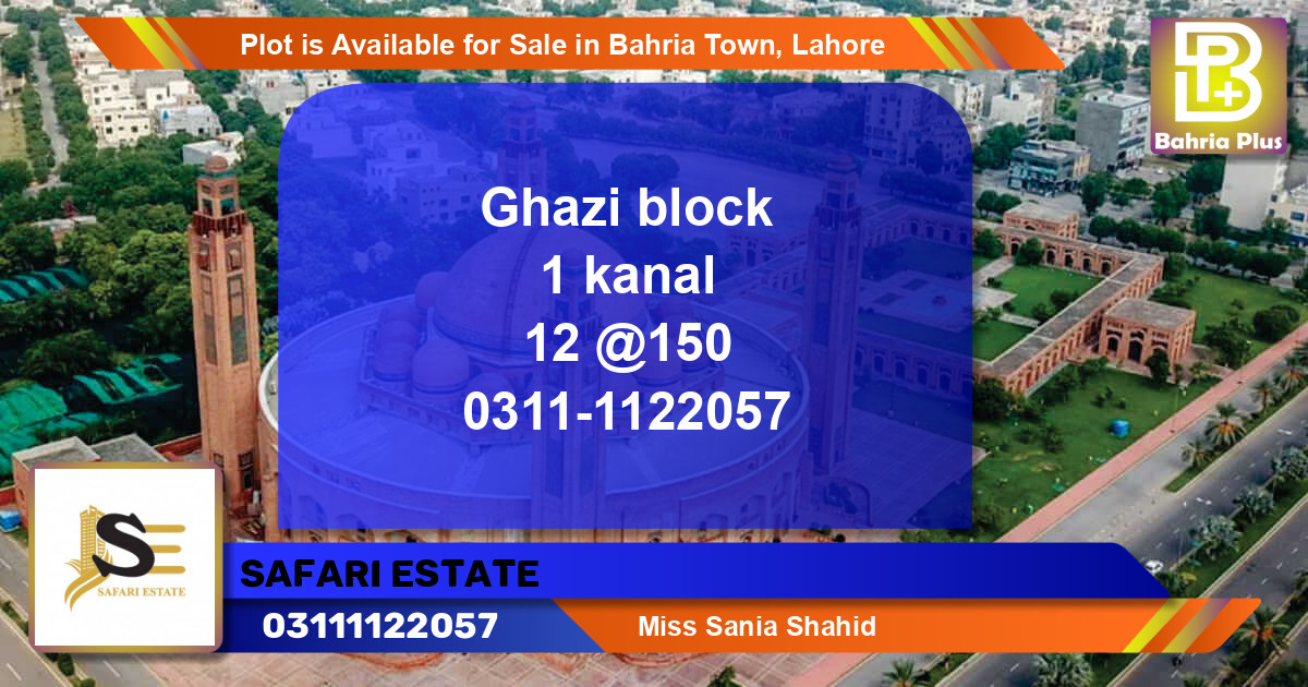 Residential Plot for Sale in Bahria Town, Lahore - (BP-89080)