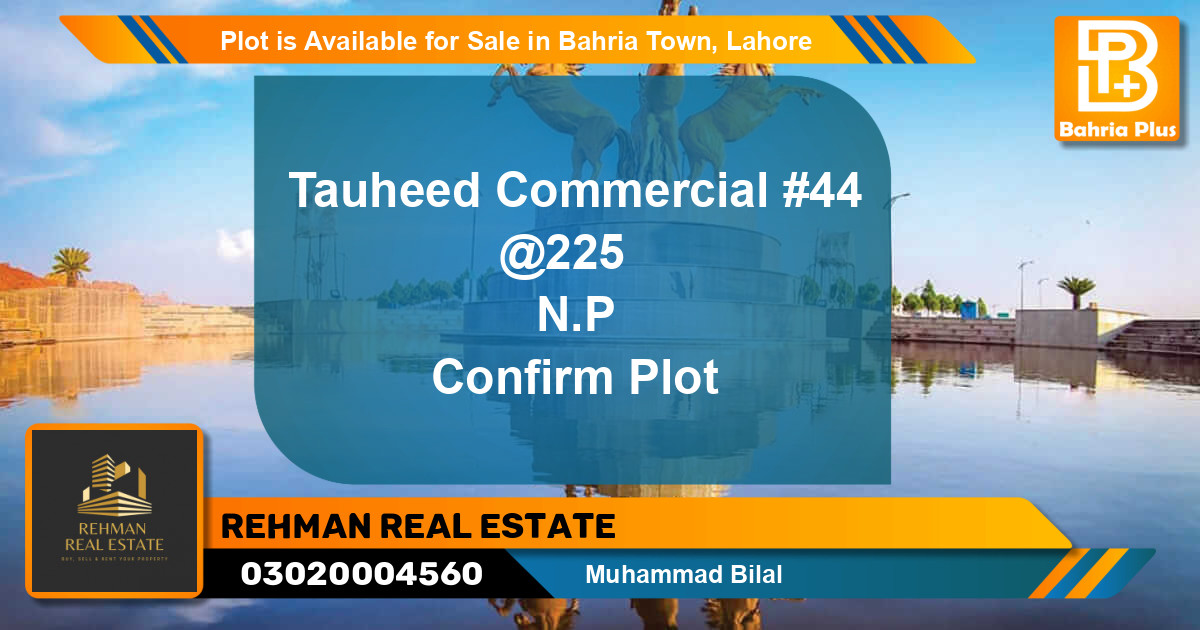 Commercial Plot for Sale in Bahria Town, Lahore - (BP-89138)