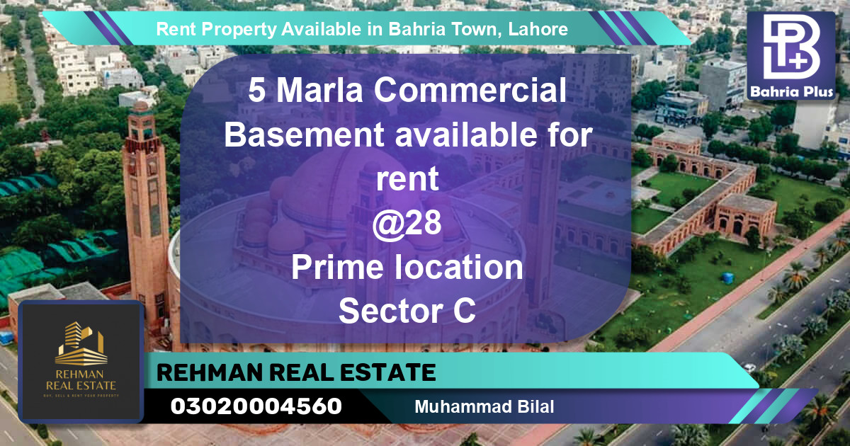 Residential Property for Rent in Bahria Town, Lahore - (BP-89146)