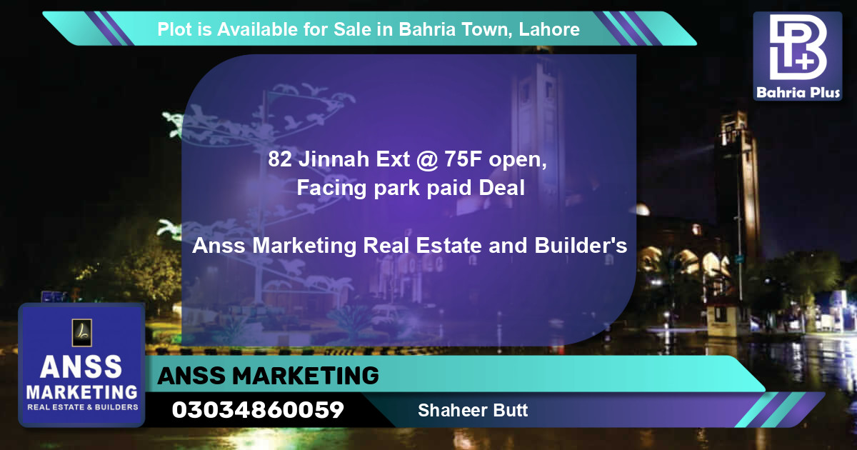 Residential Plot for Sale in Bahria Town, Lahore - (BP-89161)