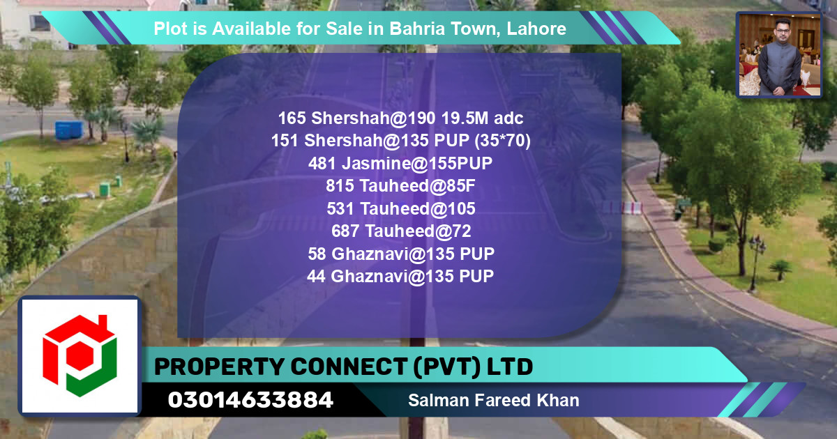 Residential Plot for Sale in Bahria Town, Lahore - (BP-89271)