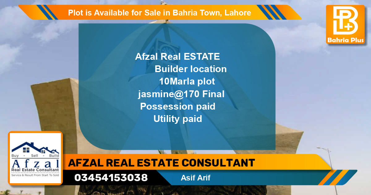 Residential Plot for Sale in Bahria Town, Lahore - (BP-89274)